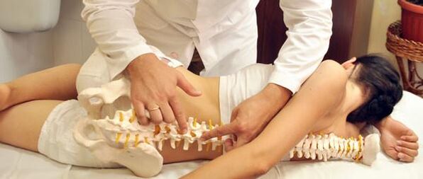 doktor omurganın osteokondrozunu gösterir